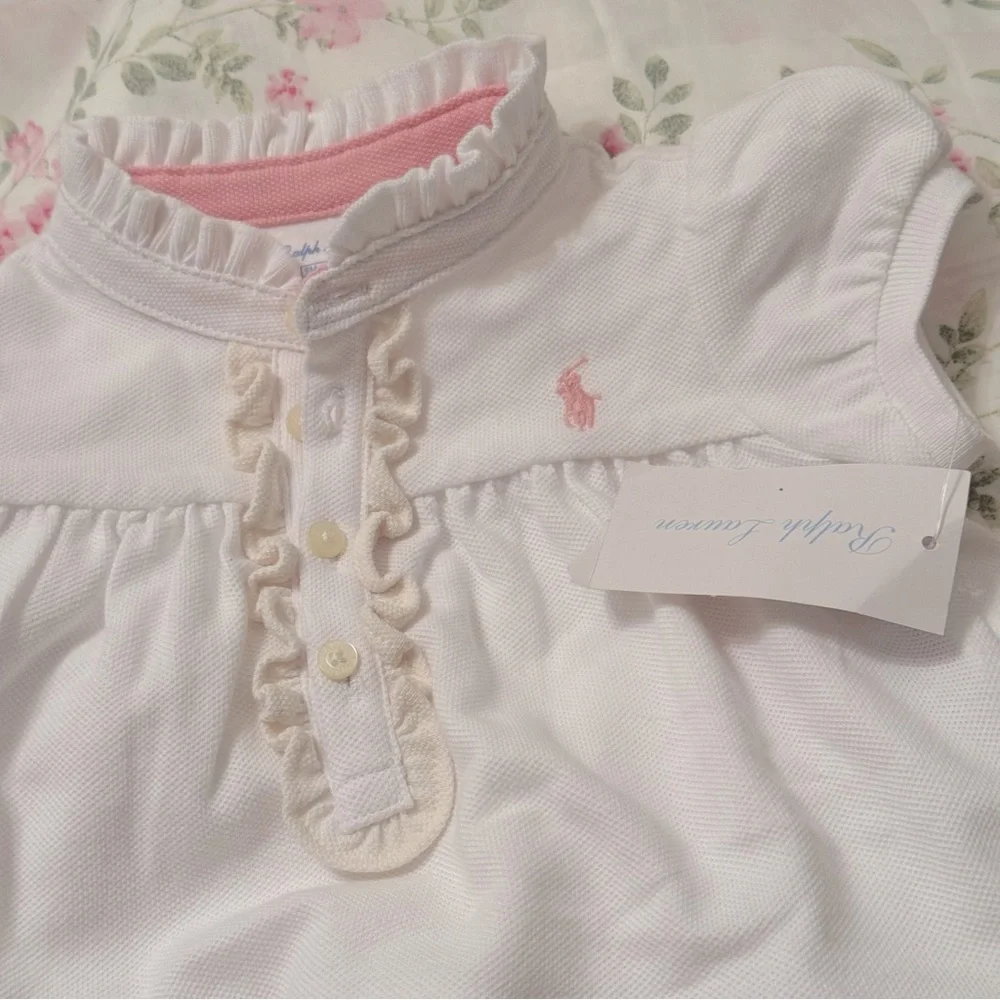 Ralph Lauren While Baby Girl Romper | Size 9M